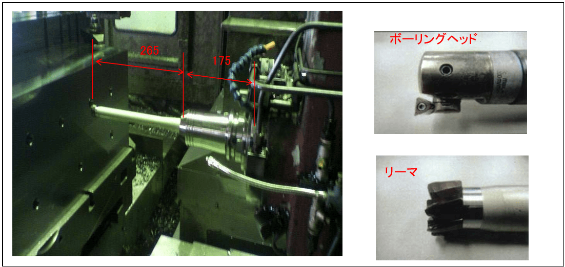 リーマとボーリング加工